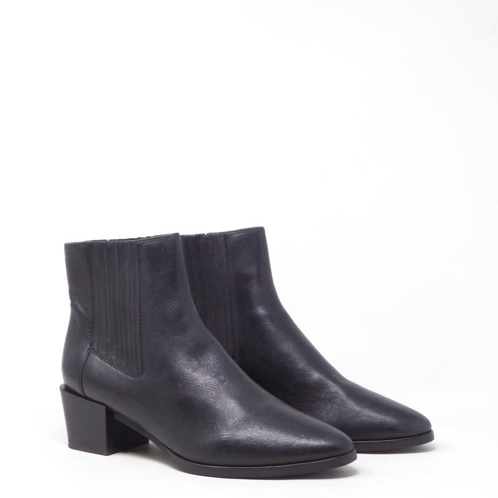 Rag & Bone Womens Rover Bootie Black Leather Pointed Toe Ankle Boots 36.5 / 6.5
